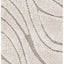 Alfombra pasillo 2'3"x9' color crema y beige 1.2" grosor