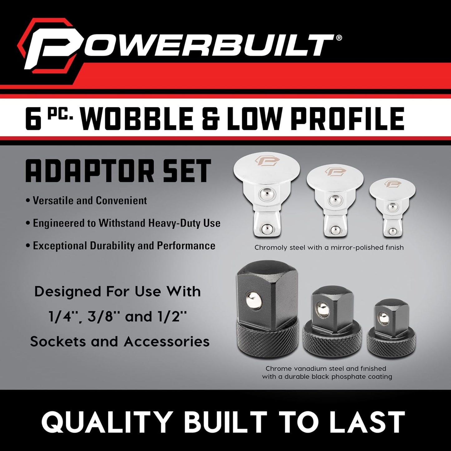 Set adaptadores llave oscilante enchufe 1/4 3/8 1/2"