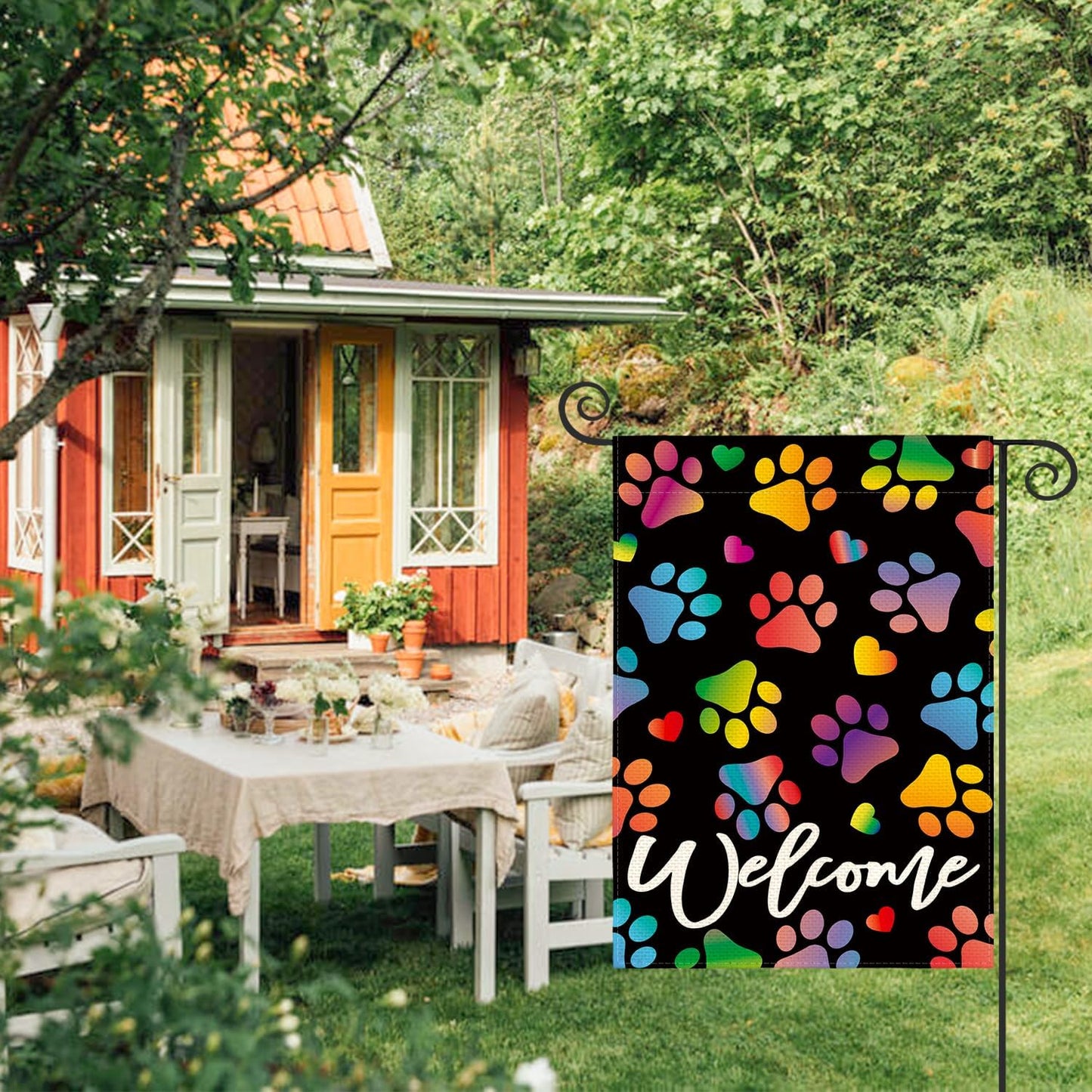 Bandera jardín 12x18pulg doble cara para mascotas