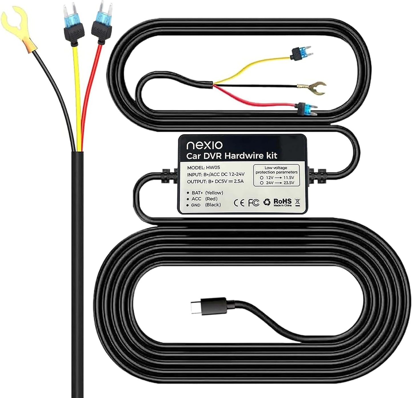 Kit hardwire HW05 puerto C comp N5Pro 12pies fusibles