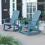 Silla mecedora Adirondack resina 2 Pzas color mar
