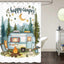 Cortina ducha caravana 47x64pulg con ganchos
