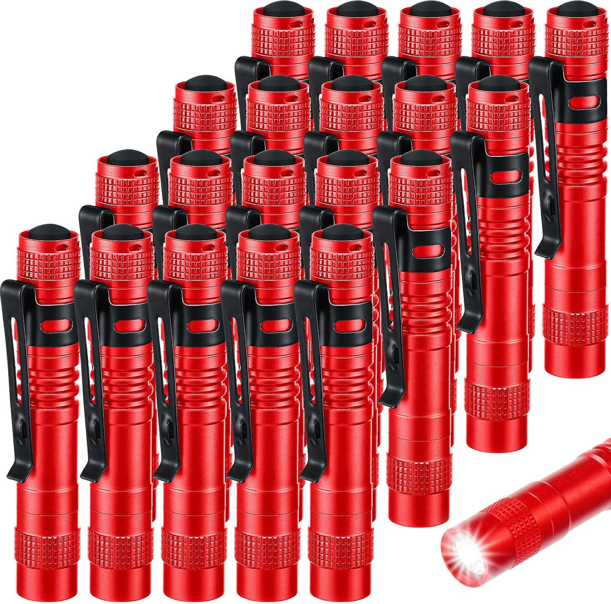 20 Pzas Linterna Bolígrafo Regalo Navidad Hombres Rojo