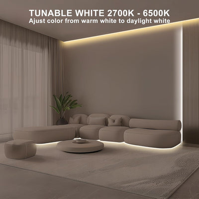 Tira luz LED COB 32.8ft control remoto CCT 2700K-6500K