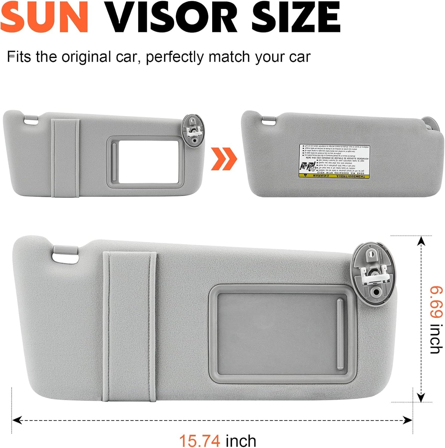 Visera solar lateral derecha Toyota Venza gris