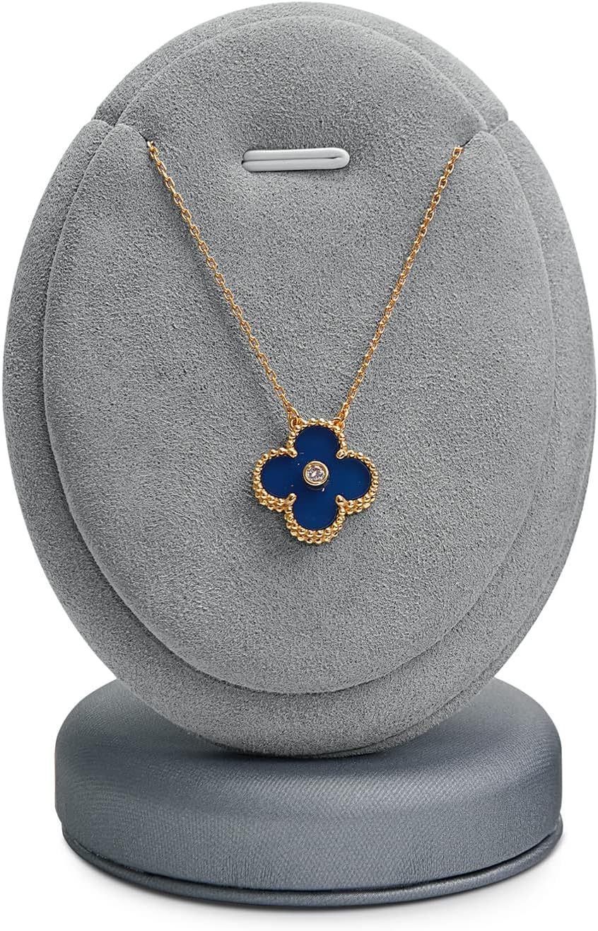 Soporte joyas microfibra gris claro para regalos