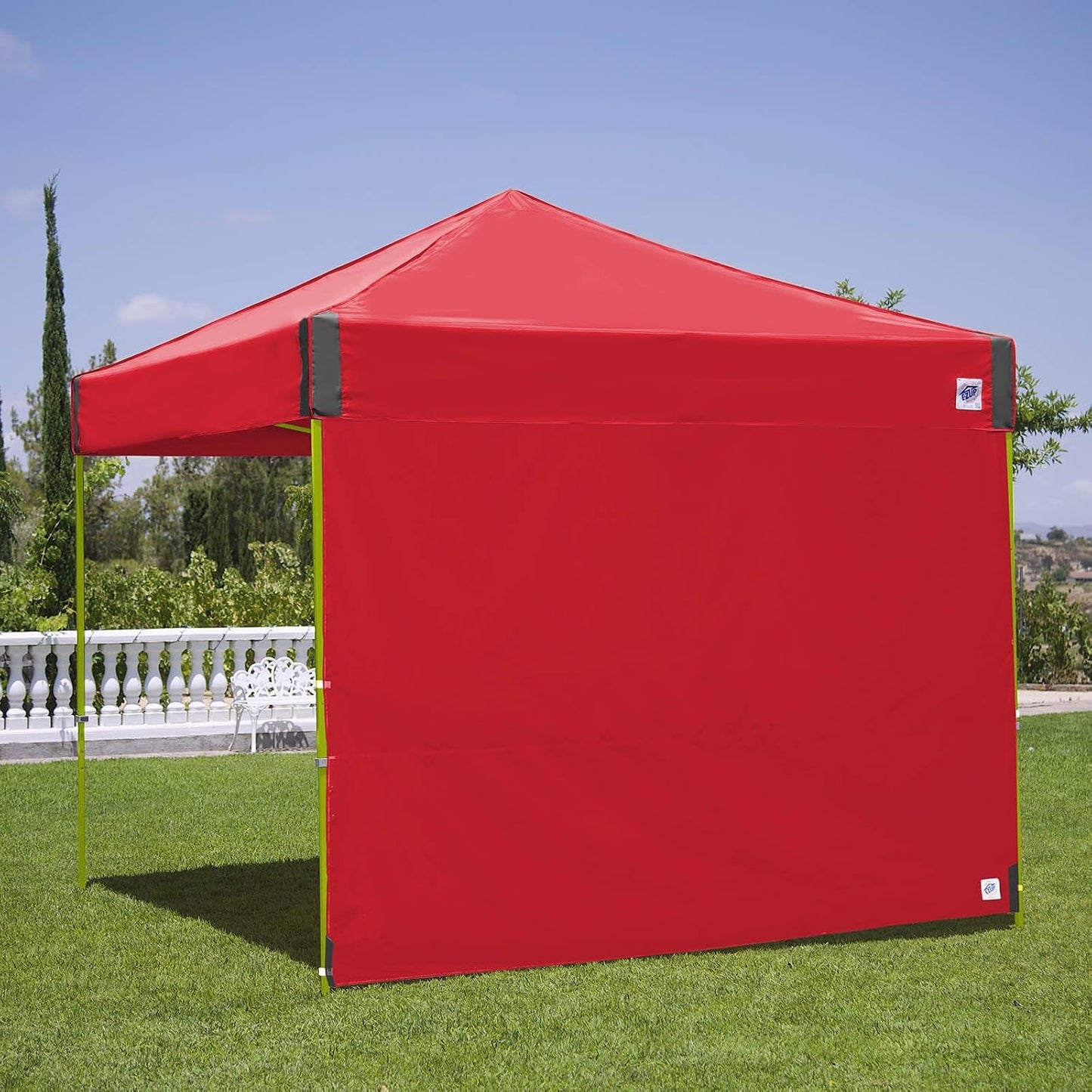 Gazebo recreativo con pared lateral 10ft Blanco