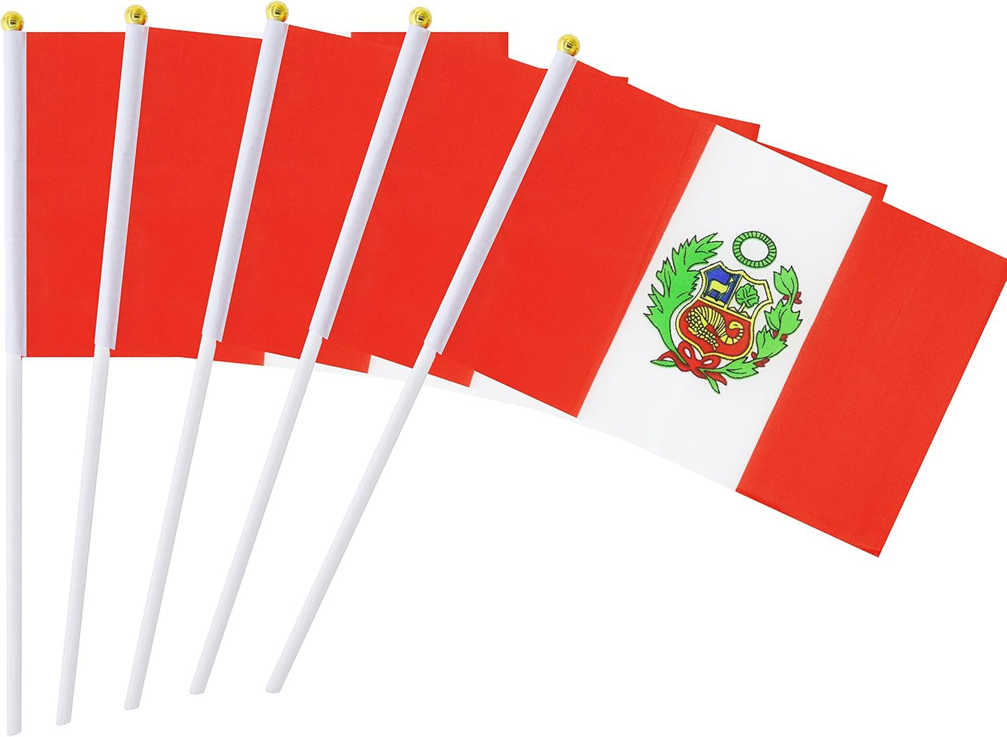 Banderas pequeñas redondas de Perú