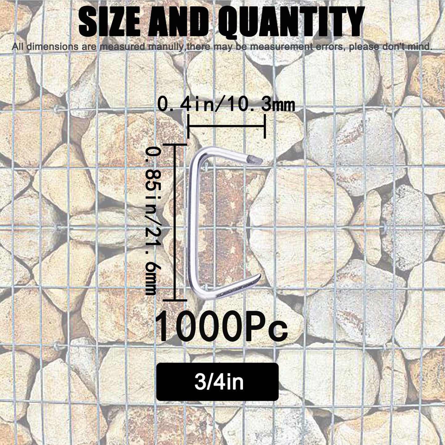 Kit 1000 anillos galvanizados 3/4pulg para jaulas mascotas