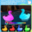 Flotador solar de cloro cisne con luz colorida