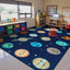 Alfombra educativa antiderrap 7x13ft cara sonriente