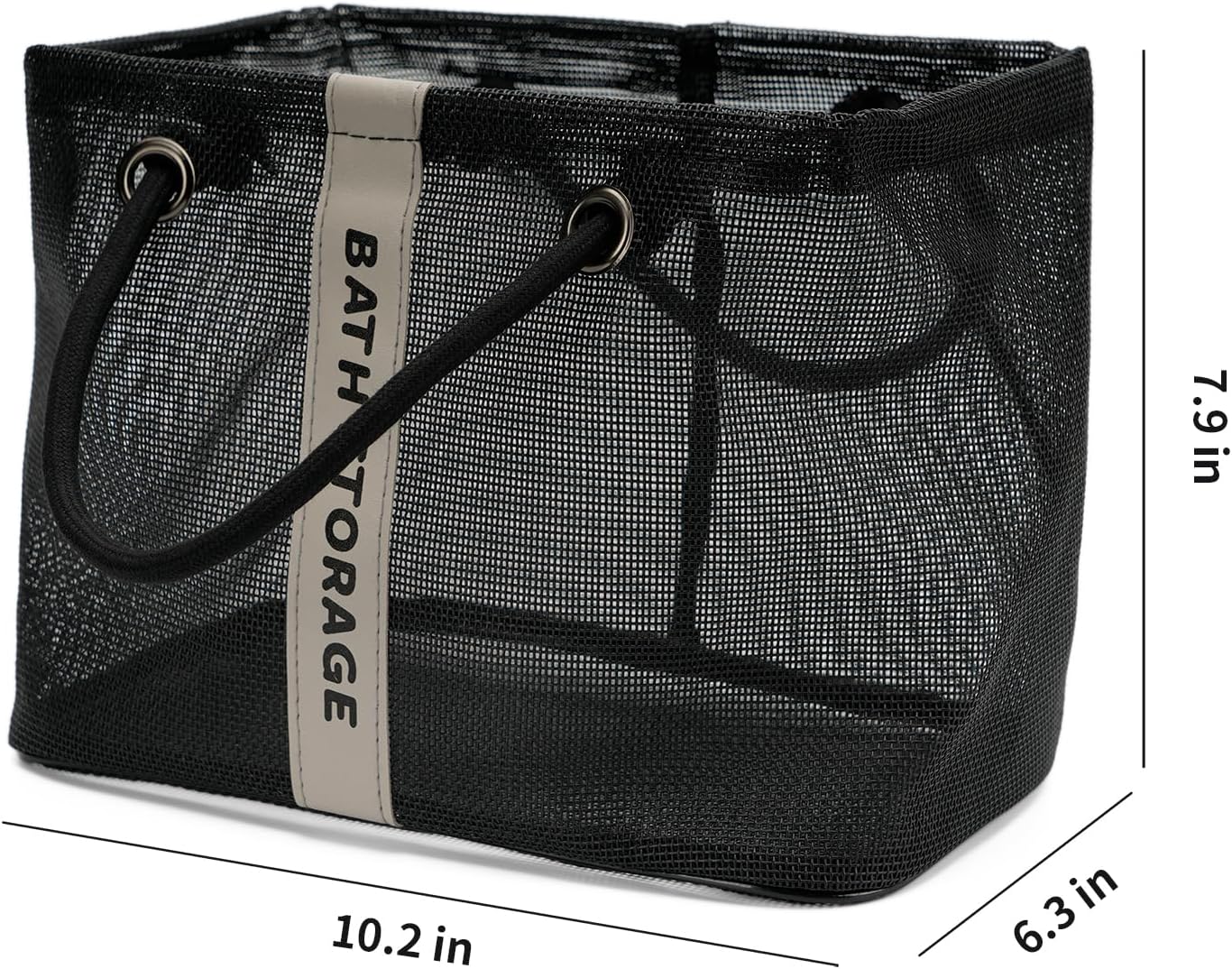 Organiz. ducha baño dormitorio pequeño negro