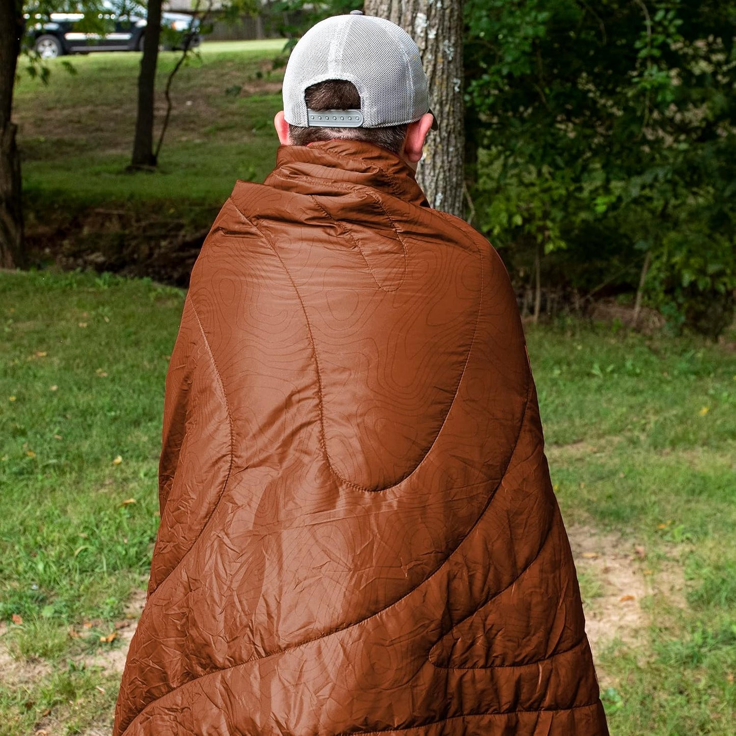 Manta impresa para acampar 55x79pulg Anza Borrego Naranja
