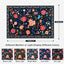 Alfombra Floral Sala 5x7ft Negro Boho Antiderrap