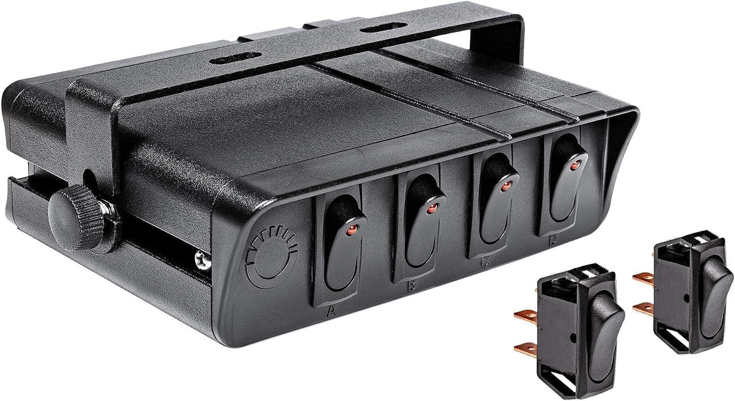 Caja interruptores basculantes 12V 20A SPST On/Off