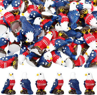 50 Pzas Figura Águila Calva Mini Resina Decoración Patriótica