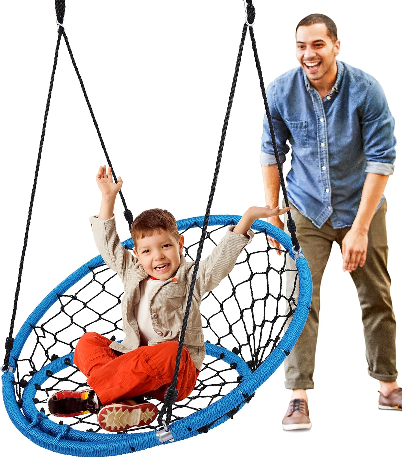 Columpio redondo para niños 35.5" interiores exteriores