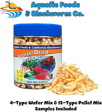Alimento cíclidos krill liofilizado 0.95oz con pellets y obleas