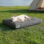 Cama lona perro mediano duradera funda impermeable gris oscuro