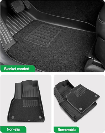 Alfombrillas piso Tesla Model Y 5 Pzas TPE antiderrap