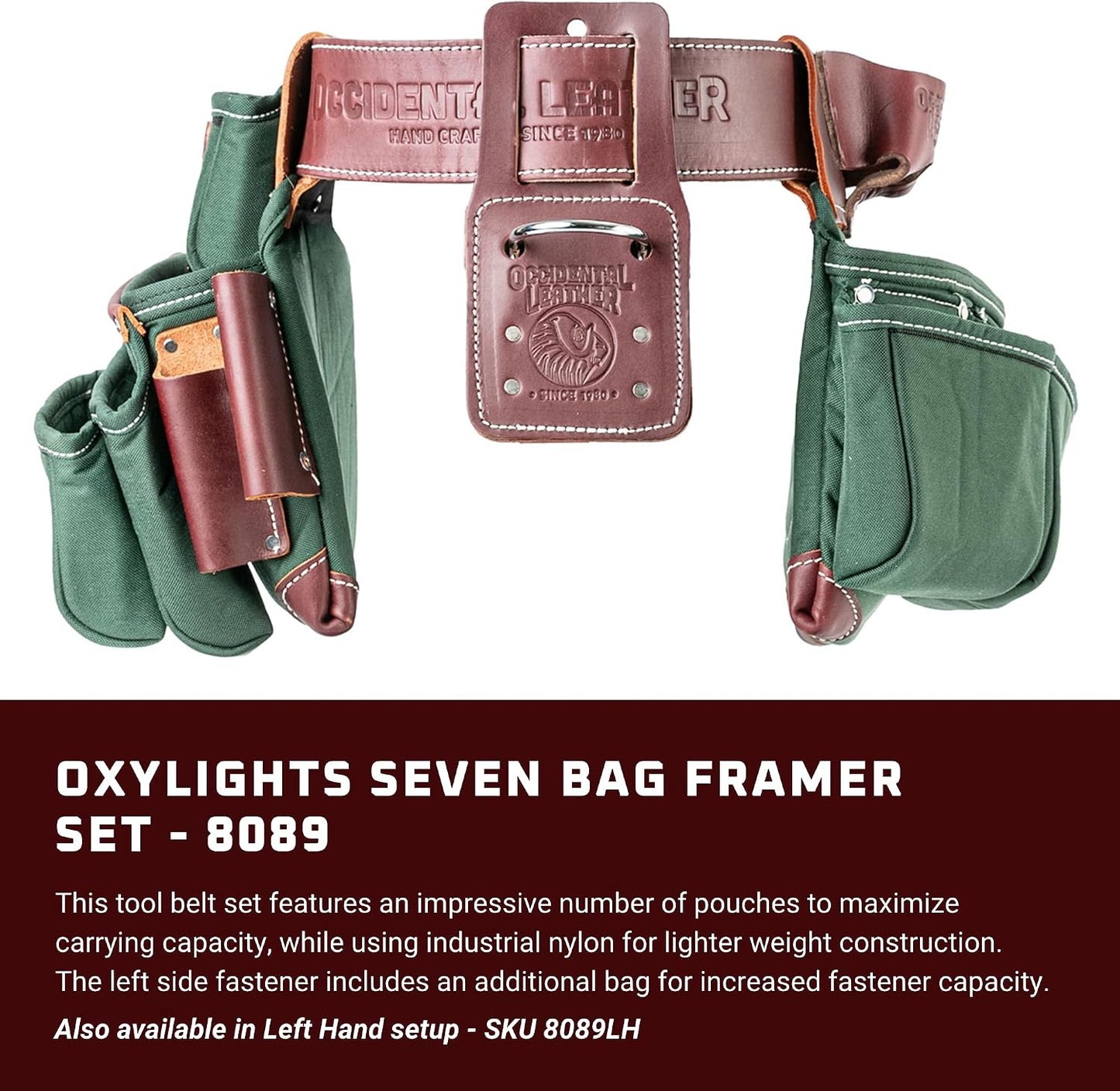Set 7 Bolsas Carpintero 22 Bolsillos Hecho EE.UU.