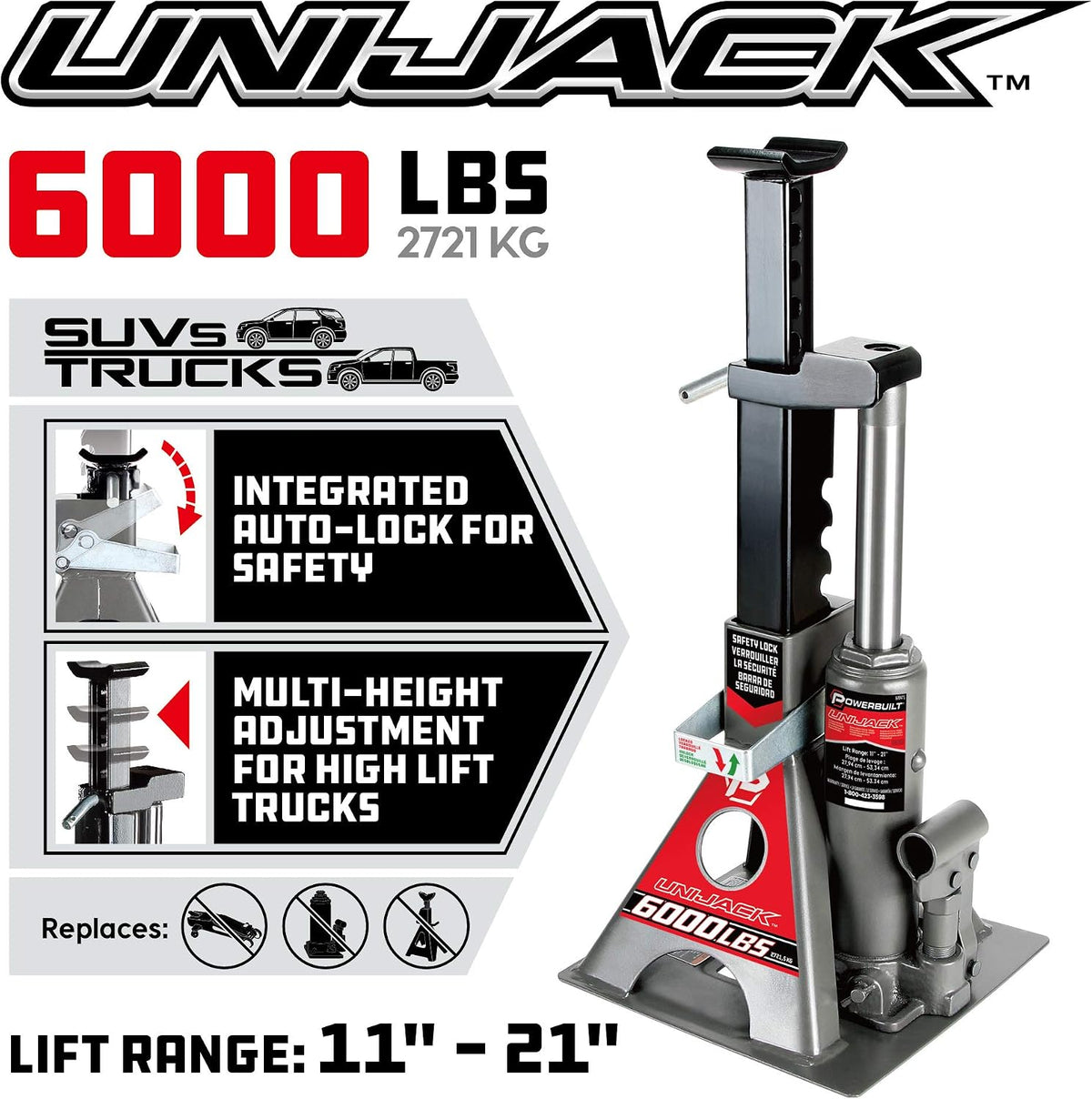 Gato auto todo en uno 6000lb base ancha