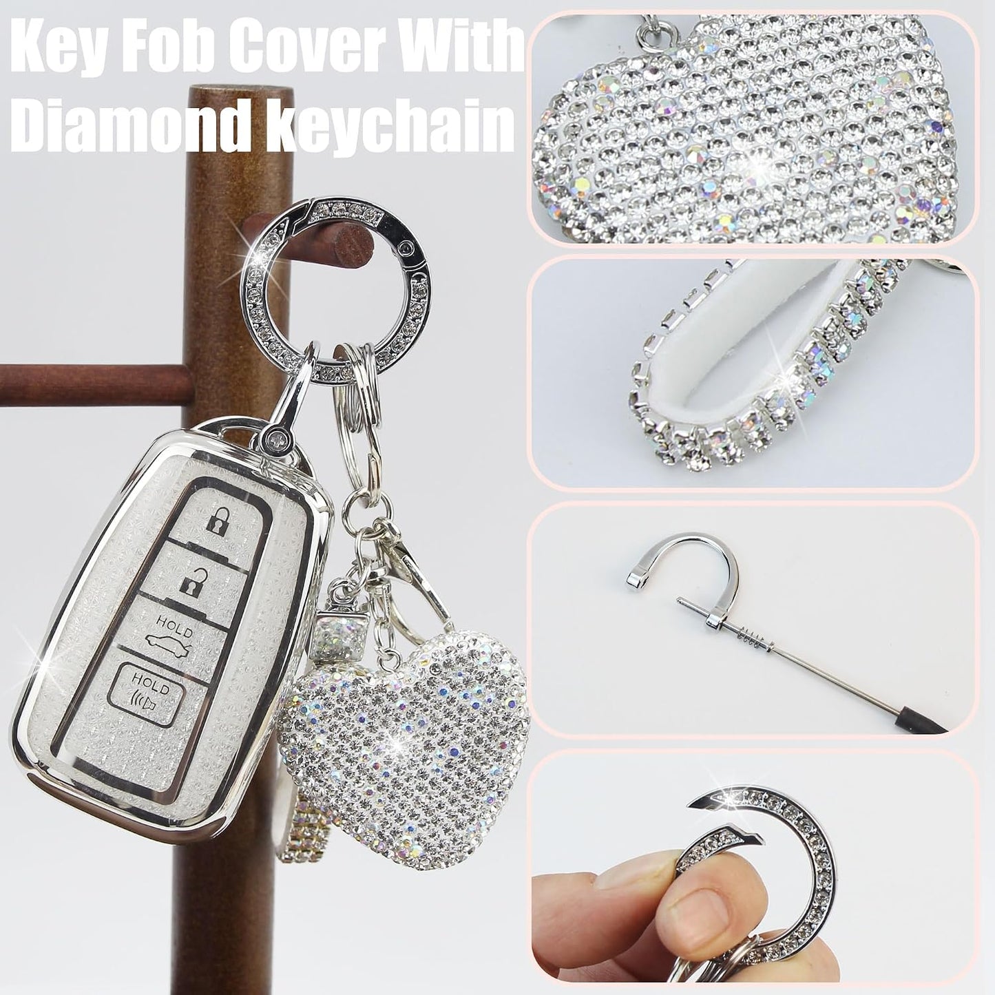 Funda llavero diamante portallaves coche Toyota 2018-24
