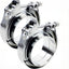 Abrazadera V 4" acero inox para escape turbocompresor