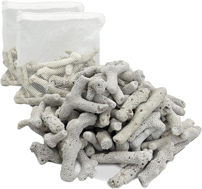 Coral triturado 2.2lb para acuario agua dulce con bolsa malla