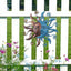 Decoración pared metal sol luna 13.26" para jardín y sala