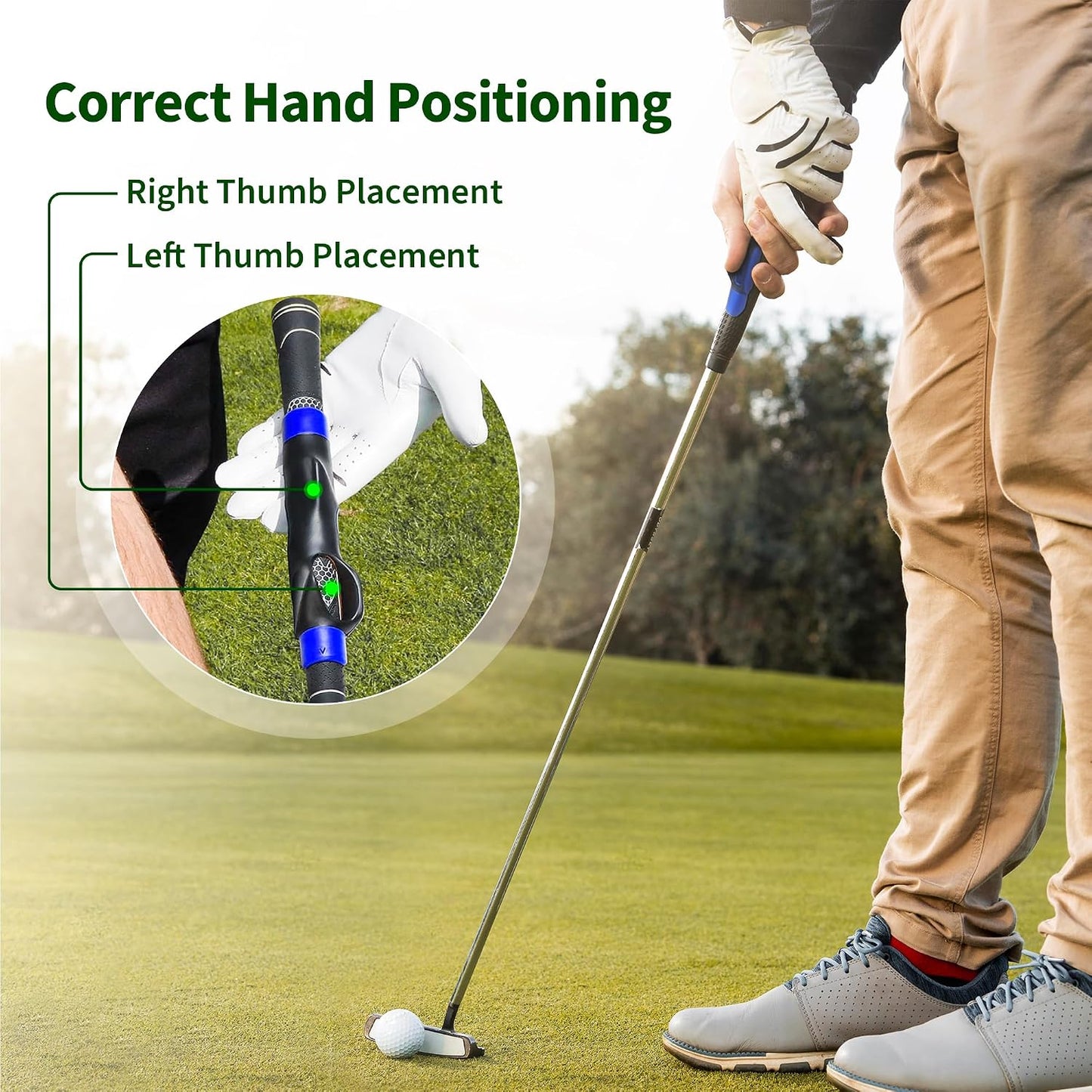 Set entrenador swing agarre golf principiantes profesionales