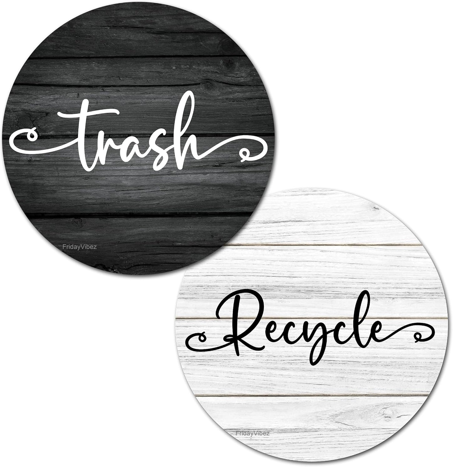 Imanes basura reciclaje estilo granja 2 adhesivos