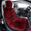 Funda asiento coche piel oveja esponjosa rojo oscuro
