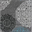 Tapete área diseño floral moderno gris interiores
