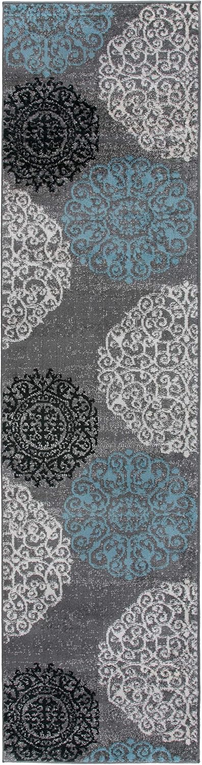 Tapete área diseño floral moderno gris interiores