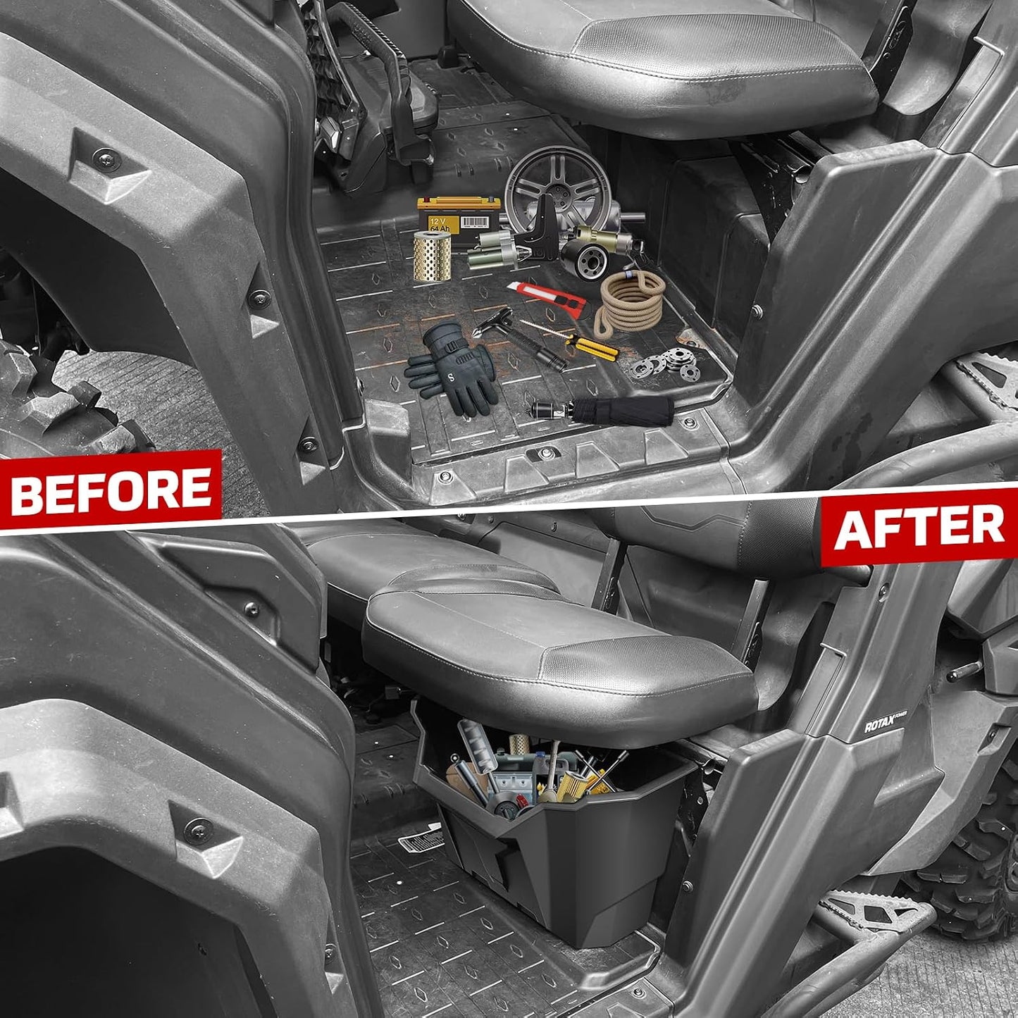 Contenedor almacenamiento asiento Can Am Defender 2016-25