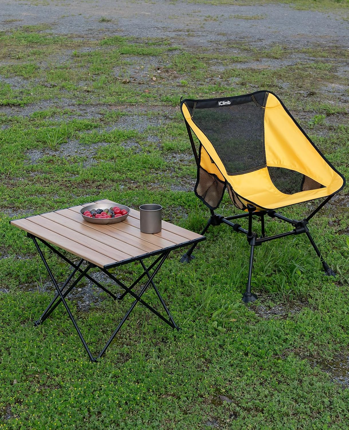 Mesa plegable camping compacta ultraligera con bolsa