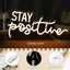 Letrero neón LED Stay Positive decoración pared habitación niña