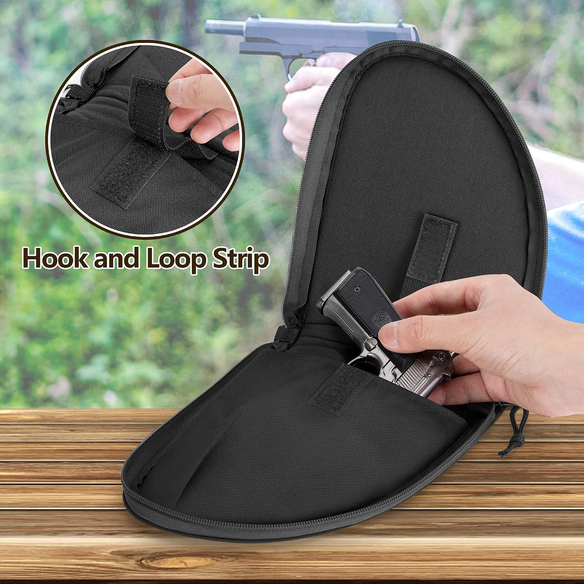 Fundas acolchadas con cremallera para armas terciopelo grueso