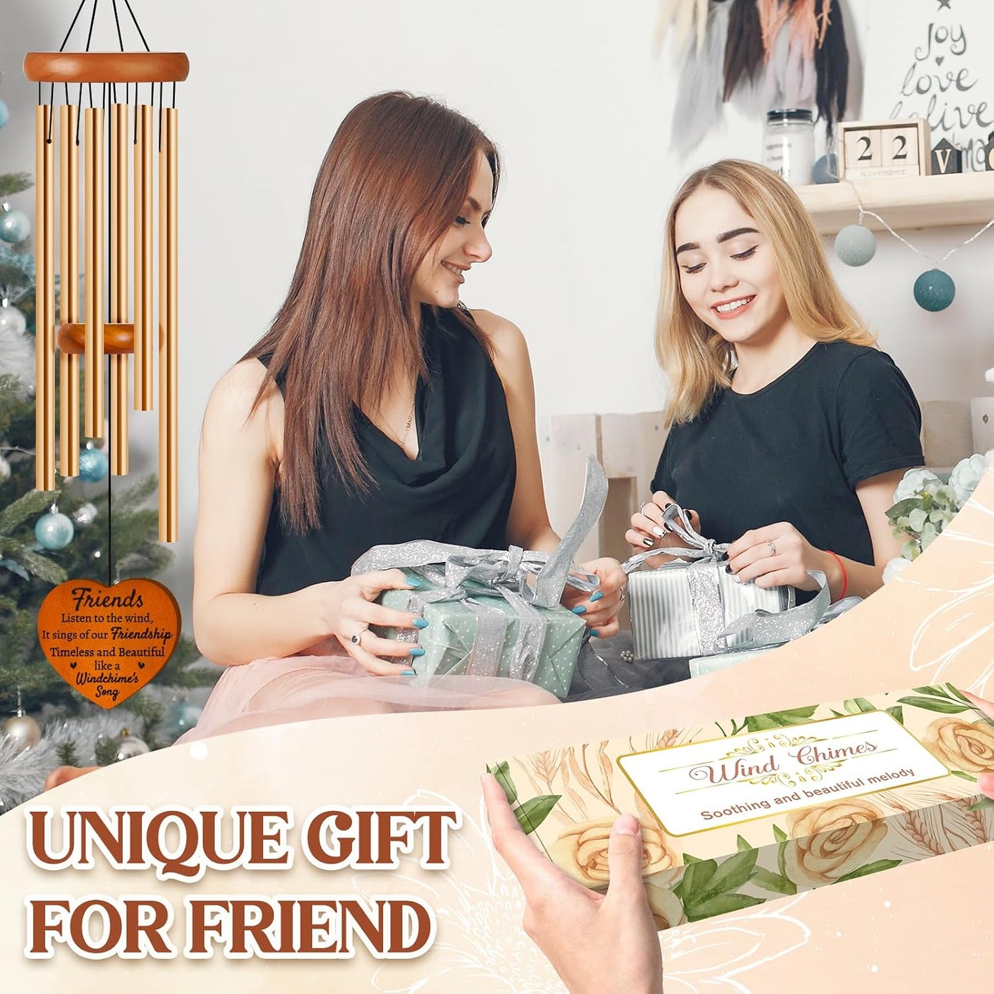 Regalos cumpleaños amigas campanillas viento decoración