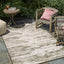 Alfombra rectangular 4x6ft color verde y marfil