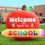 Decoración inflable regreso a clases 4.9pulg con 3 luces LED
