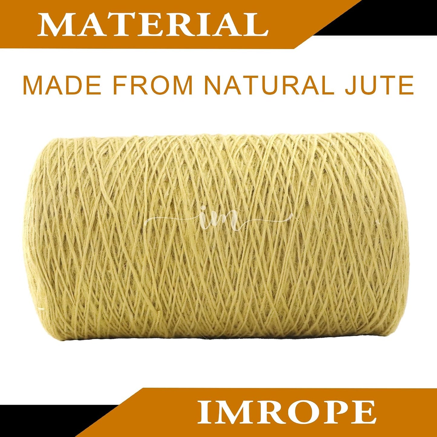 Cordel yute amarillo 1mm x 762m para jardinería y manualidades