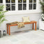 Banco madera exterior 59" sin respaldo teca