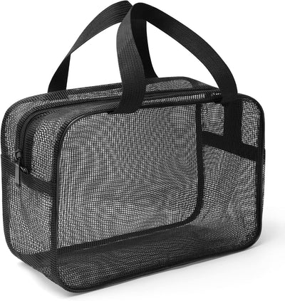 Bolsa ducha malla portátil negro organiz. accesorios