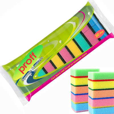 Estropajos espuma mezcla colores pack 20