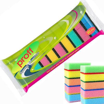 Estropajos espuma mezcla colores pack 20