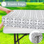 Mantel picnic poliéster elástico ajustable 5ft gris