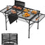 Mesa plegable camping 3x2ft con escritorio malla y bolsa