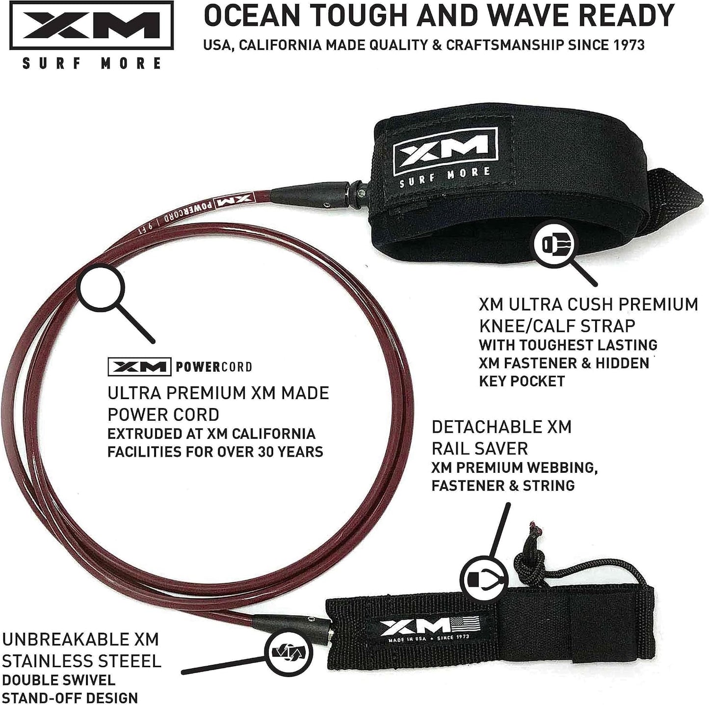 Correa tabla surf rodilla 8-15ft con bolsillo llaves